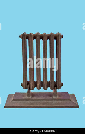 miniature model of a radiator on a white background. Stock Photo