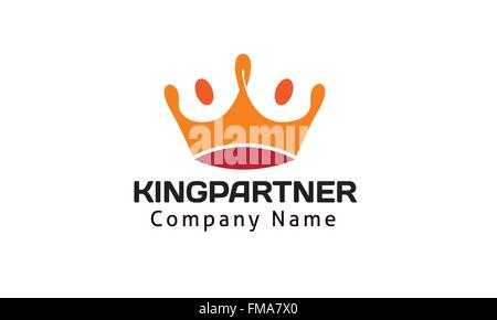 King Partner Design Illustration Stock Vector