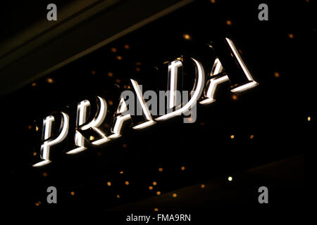 Markenname: 'Prada', Dezember 2013, Berlin. Stock Photo