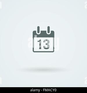 Vector calendar icon. Illustration. Simple flat design style Stock Vector