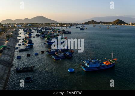 Vietnam, Ninh Thuan province, Phan Rang, the fishing port Stock Photo