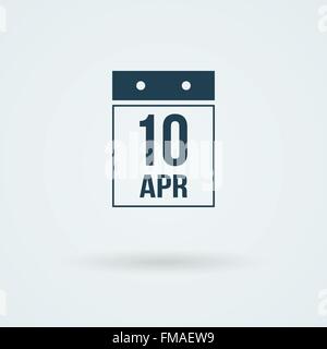Vector calendar icon. Illustration. Simple flat design style Stock Vector