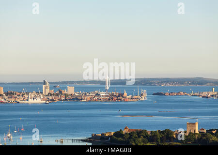 Views across to Portsmouth Harbour Stock Photo