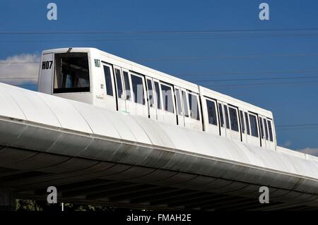 France, Nord (59), Villeneuve d'Ascq, Lille Metro (Lille Underground) also called VAL (in fench : véhicule automatique léger) Stock Photo