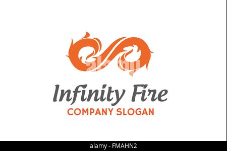 Infinity Fire Design Illustration Stock Vector