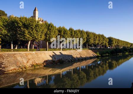 France, Gers, Auch, stop on El Camino de Santiago, the banks of the Gers and the Escalier Monumental Stock Photo