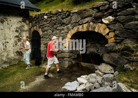 France, Savoie, Tarentaise valley, Peisey Nancroix, Notre Dame des Vernettes sanctuary, oratory of the source Stock Photo