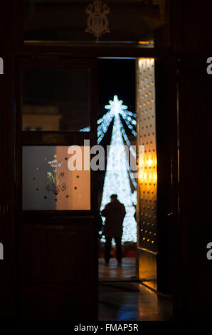 Christmas tree in Naples places Stock Photo