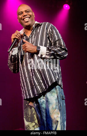 Milwaukee, Wisconsin, USA. 9th Mar, 2016. Singer HENRI BROWN performs live during the Experience Hendrix tour at the Riverside Theater in Milwaukee, Wisconsin © Daniel DeSlover/ZUMA Wire/Alamy Live News Stock Photo