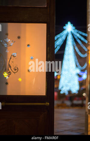 Christmas tree in Naples places Stock Photo