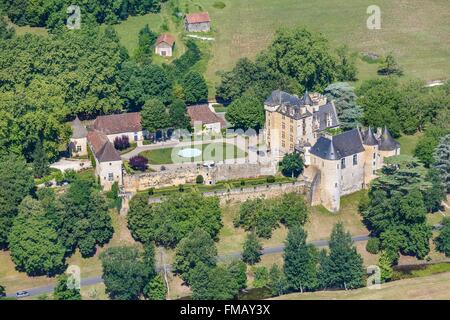 France, Dordogne, Castelnaud la Chapelle, labelled Les Plus Beaux Villages de France (The Most Beautiful Villages of France), Stock Photo