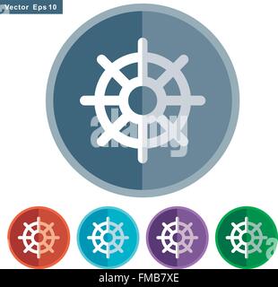 Wheel of ship set icons Stock Vector Image & Art - Alamy