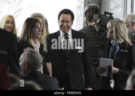 Simi Valley, CA, USA. 11th Mar, 2016. Wayne Newton arrives at the Nancy Reagan's funeral held at the Ronald Reagan Presidential Library located in Simi Valley, Ca. on Friday, March 11, 2016. Credit:  Troy Harvey/ZUMA Wire/Alamy Live News Stock Photo