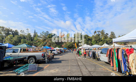 Pasadena, California, USA - January 10, 2016: The famous flea market at Rose bowl, held in Pasadena, California Stock Photo