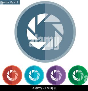 Aperture icon set. Aperture icons on white background Stock Vector ...