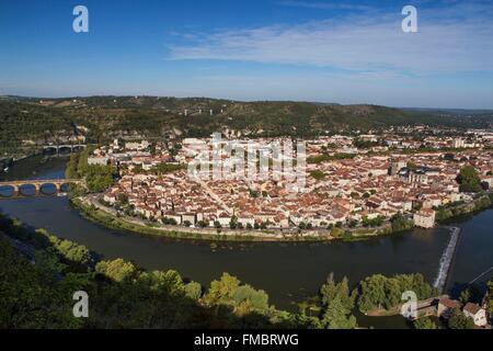 France, Lot, Bas-Quercy, Cahors, general view of the city Stock Photo