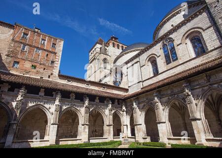 France, Lot, Bas-Quercy, Cahors, St Etienne Cathedral, the cloister Stock Photo