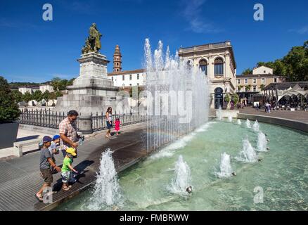 France, Lot, Bas-Quercy, Cahors, Place Mitterrand Stock Photo