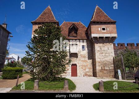 France, Lot, Bas-Quercy, Cahors, La Barbacane Stock Photo