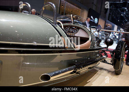 Morgan 3 Wheeler at the Geneva Motor show 2016 Stock Photo