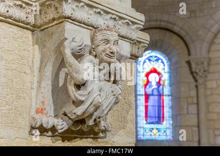 France, Saone et Loire, Semur en Brionnais, labelled Les Plus Beaux Villages de France (The Most Beautiful Villages of France), Stock Photo