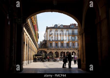 Spain, Basque Country, Guipuzcoa province (Guipuzkoa), San Sebastian (Donostia), European capital of culture 2016, Plaza de la Stock Photo