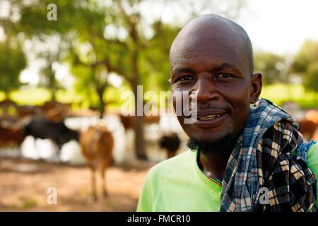 Senegal, Sahel, Ferlo region, Widou Thiengoly, shepherd Stock Photo