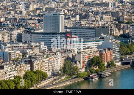 France, Paris, the Maison de la Radio (aerial view) Stock Photo