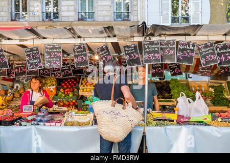 France, Paris, Bastille, Boulevard Richard Lenoir market Stock Photo