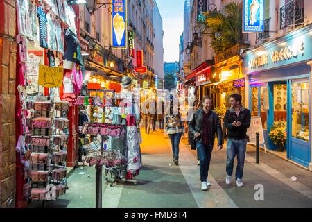 France, Paris, Saint Michel district, the pedestrian street of Huchette Stock Photo