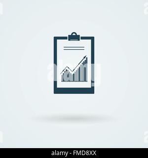 Paper board with schedule vector icon. Stock Vector