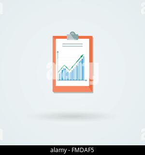 Paper board with schedule vector icon. Stock Vector