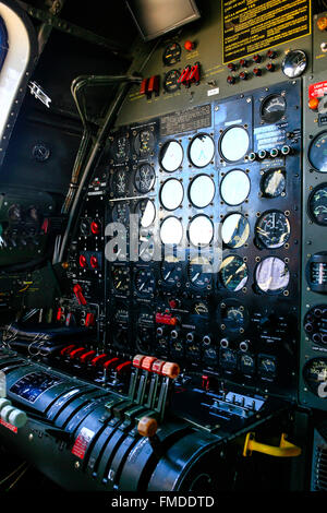 Cockpit of Boeing B-29 Superfortress plane, Fort Worth Alliance Airport ...