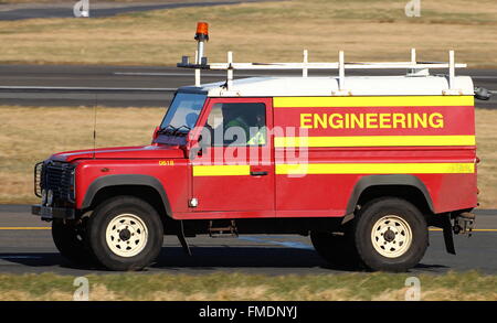 0618, a Land Rover Defender of the Prestwick Airport engineering department. Stock Photo