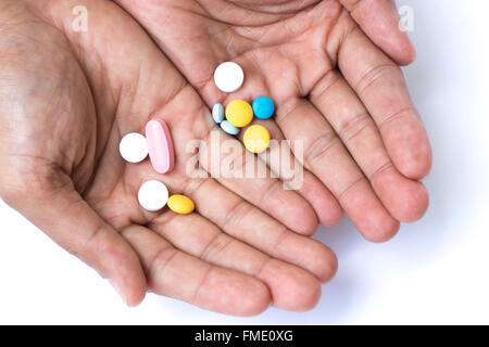 Handing a medicine for a good health Stock Photo