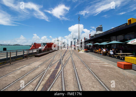 North Wharf, Wynyard Quarter, Viaduct Harbour, Auckland City, New Zealand Stock Photo