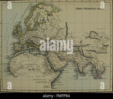 Classical Map of the Ancient World as Known to the Ancients Stock Photo ...