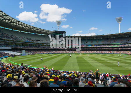 Cricket match at Melbourne Cricket Ground (MCG), Melbourne, Victoria, Australia Stock Photo