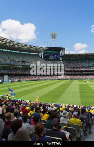 Cricket match at Melbourne Cricket Ground (MCG), Melbourne, Victoria, Australia Stock Photo