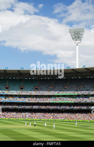 Cricket match at Melbourne Cricket Ground (MCG), Melbourne, Victoria, Australia Stock Photo