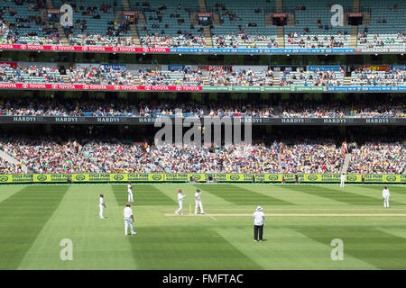 Cricket match at Melbourne Cricket Ground (MCG), Melbourne, Victoria, Australia Stock Photo