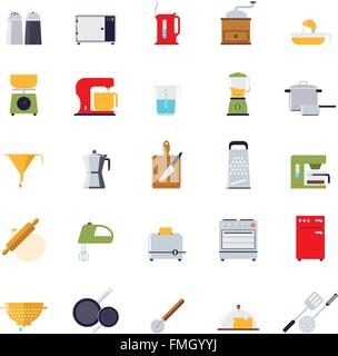 Kitchen and cooking icons collection Stock Vector
