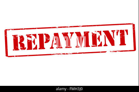 Rubber stamp with word repayment inside, vector illustration Stock Photo