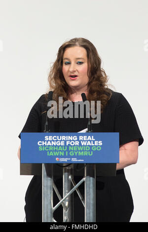 Jayne Cowan Conservative AM candidate for Cardiff North in the Welsh Assembly Elections. Stock Photo
