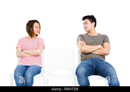 Young couple ignoring each other Stock Photo