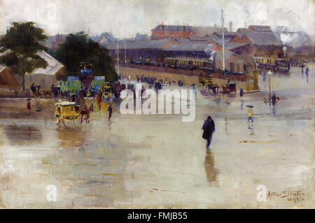 Arthur Streeton - The railway station, Redfern Stock Photo