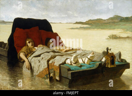 Evariste Luminais - The sons of Clovis II Stock Photo