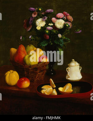 Henri Fantin-Latour - Flowers and fruit Stock Photo