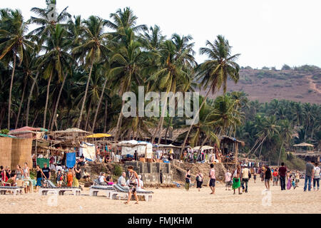 Anjuna,Market,Beach,hippy,hippie,Goa,India,Asia, Stock Photo