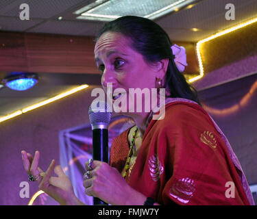 Bikaner, India. 12th Mar, 2016. Theater artist Sanjana Kapoor at the inauguration of three-day National Theater Festival in Bikaner, India. © Dinesh Gupta/Pacific Press/Alamy Live News Stock Photo